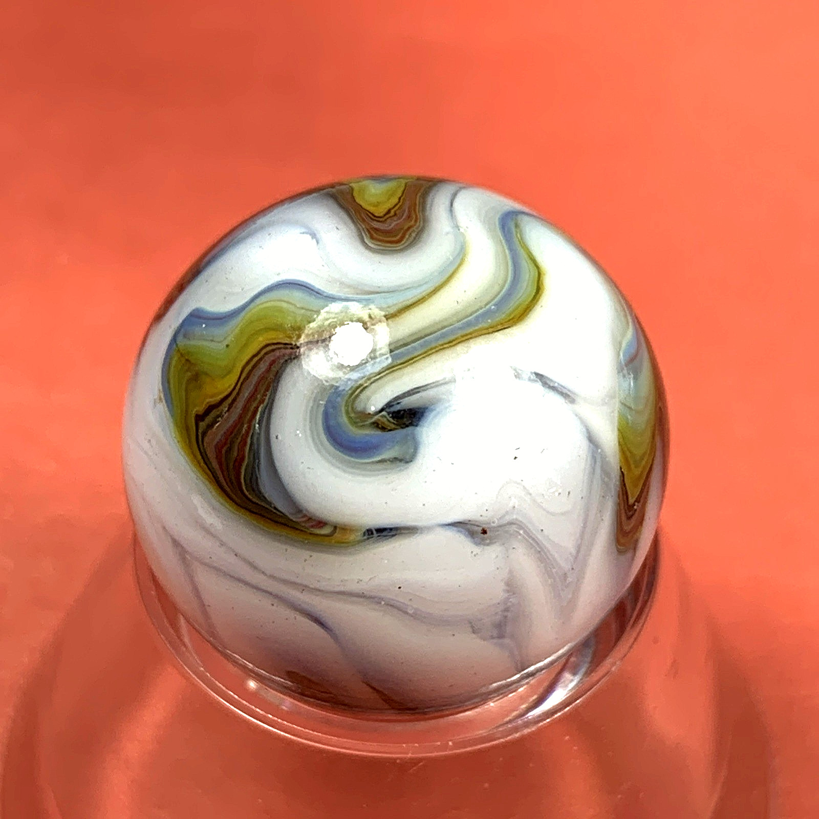 DAS/SAMMY’S/WV/JABO ATTRACTIVE THIN LINED OXBLOOD SWIRLED SHOOTER .77″ BOX02/01