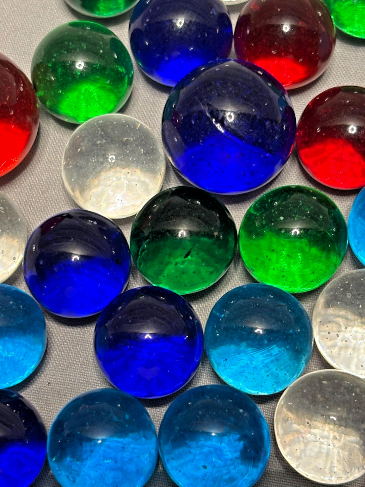 Lot of Mixed Crystal Sphere Beads Glass Solid Balls Traditional Marbles