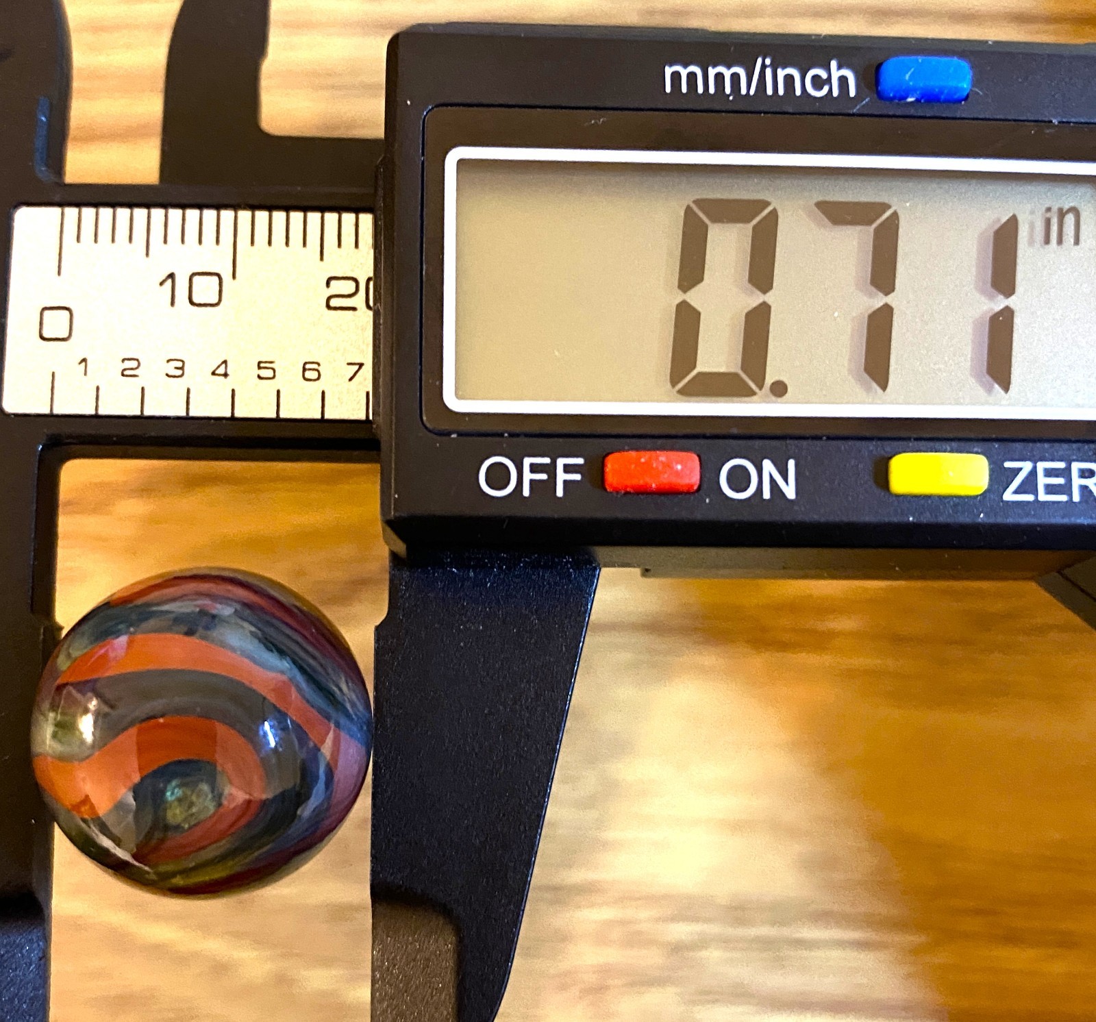 DAS/JABO EVER SEE A MARBLE LIKE THIS ? PROB NOT SWIRLED SHOOTER .71″ BOX03/348