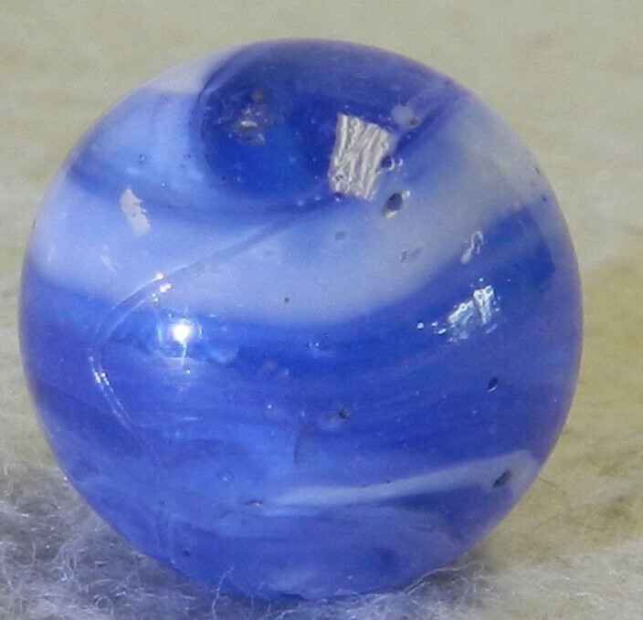 #14909m Vintage Single Pontil Transition Transitional Marble .67 Inches