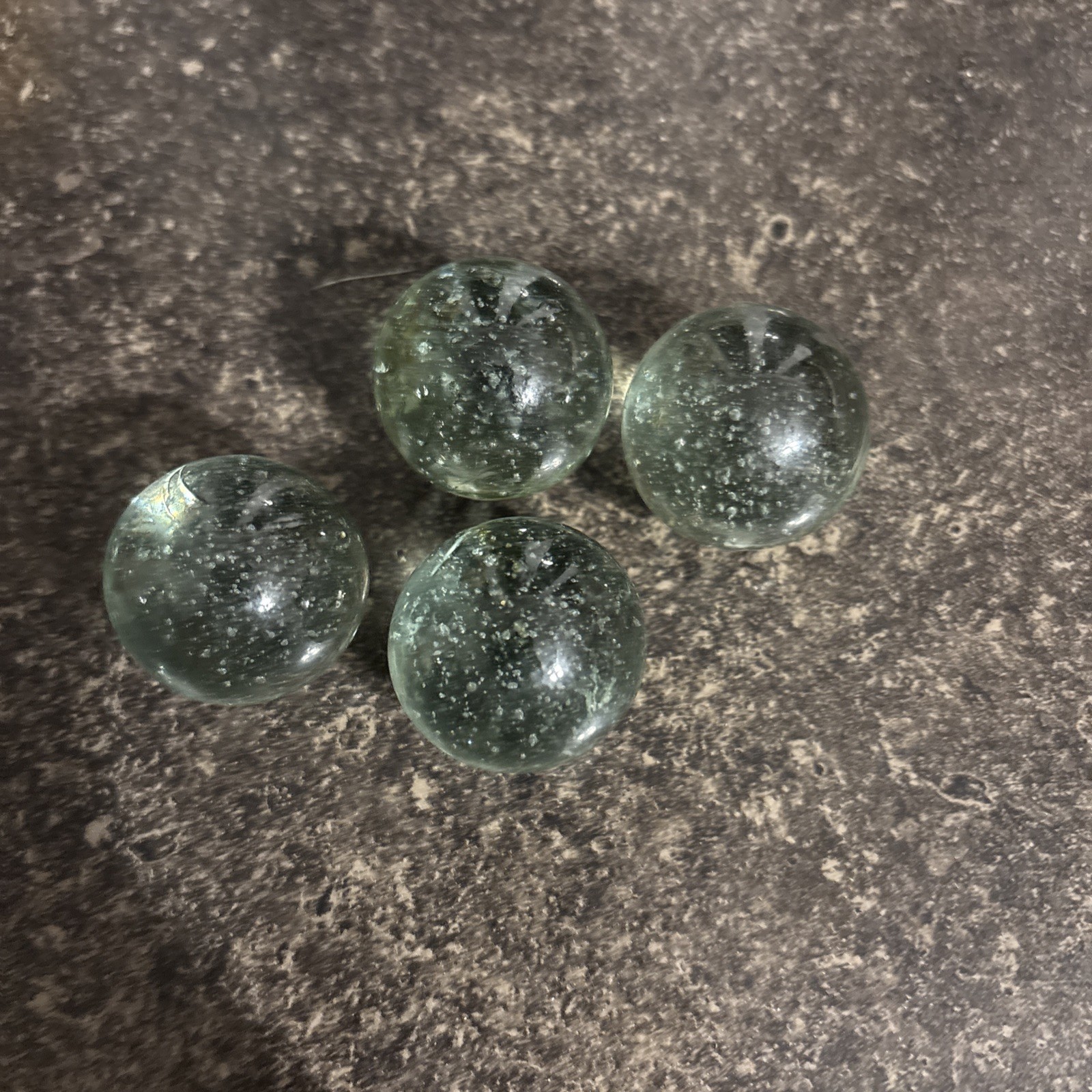 Lot Of 4 Unbranded Glass Marble Bubbles Shooters Large Collectibles Children Toy
