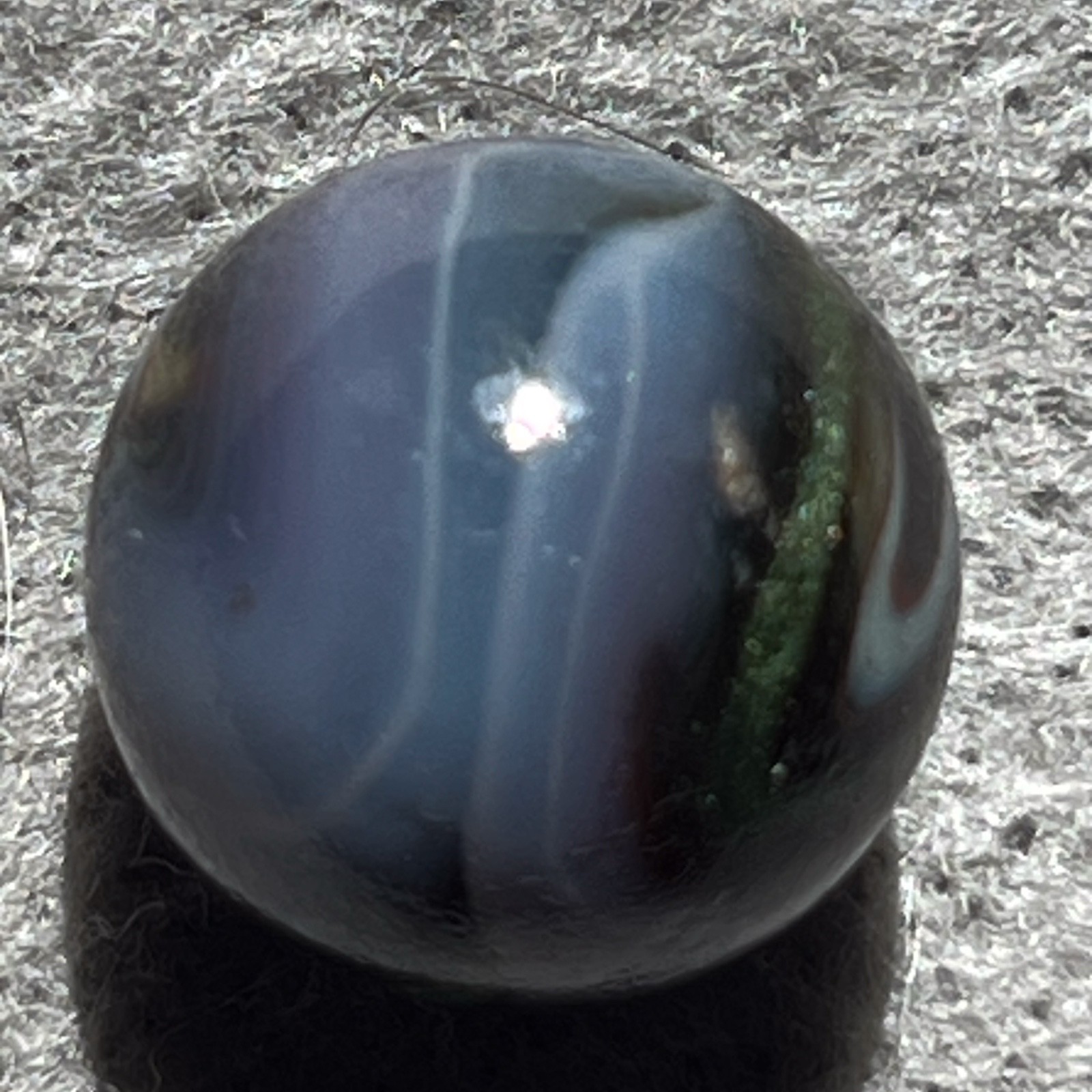 2008 JABO Cranberry Type 1 Oxblood Aventurine Swirl Marble Shooter .66″ MINT