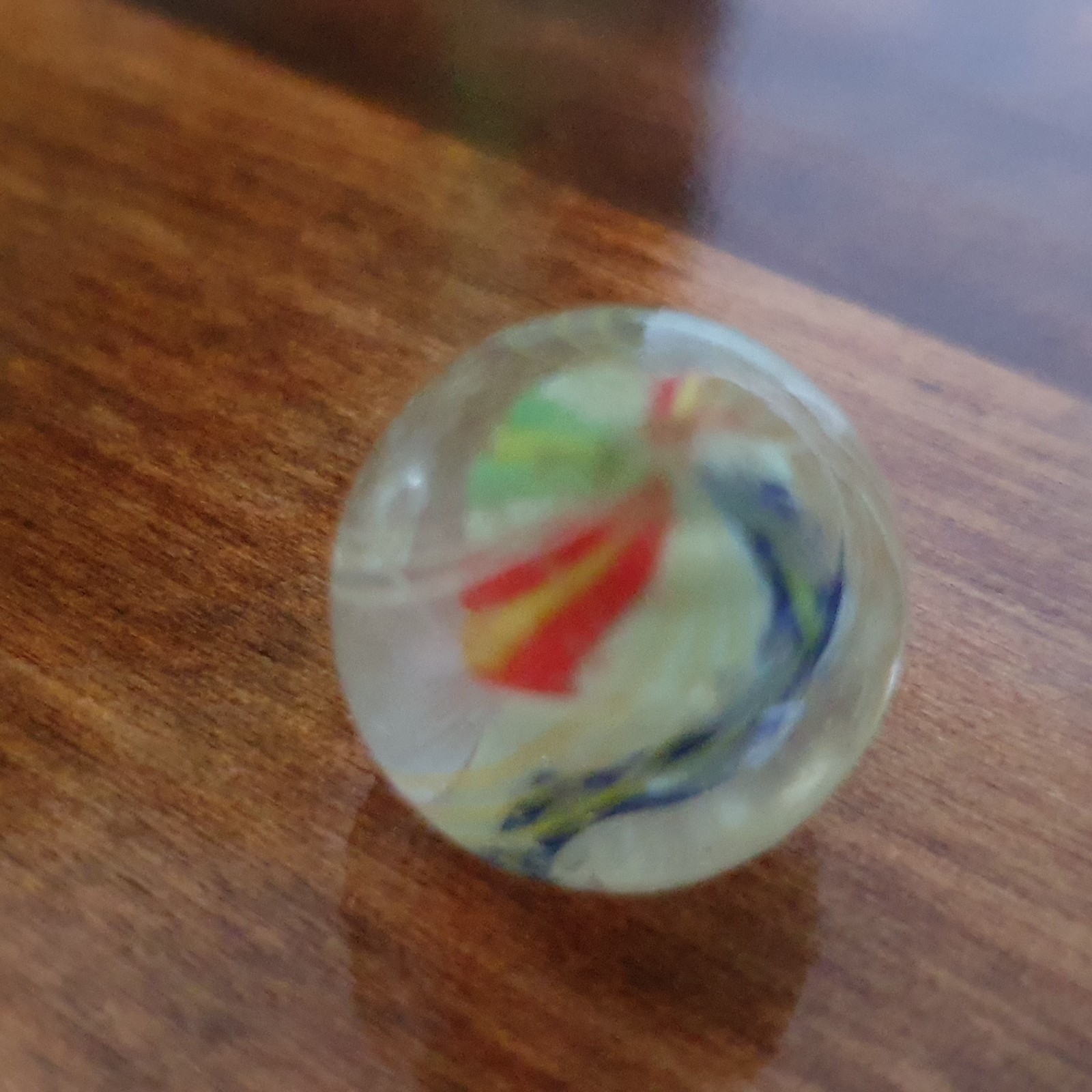 Antique Handmade German Solid Core Multicolor Swirl 18mm / 0.75” Marble