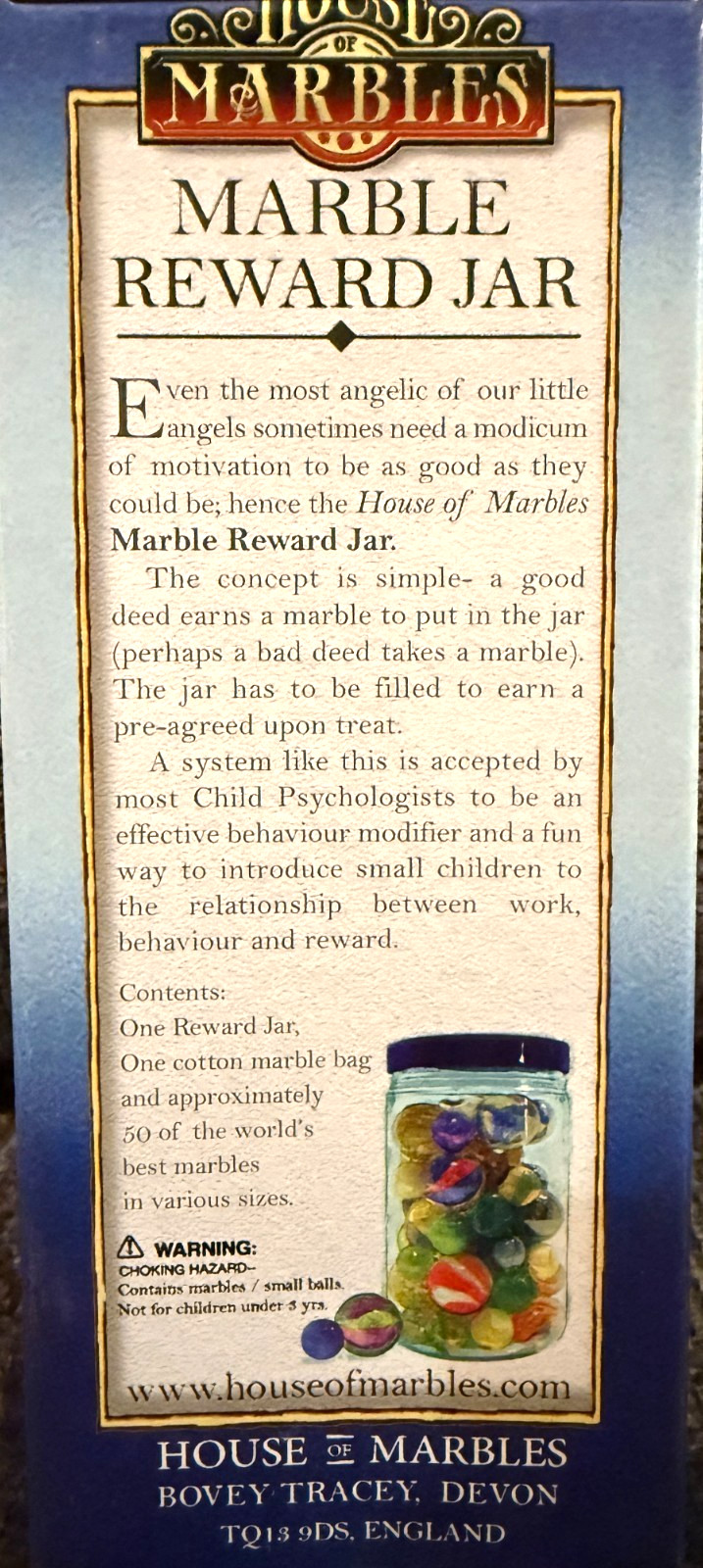 New – House of Marbles Marble Reward Jar – Ages 3+