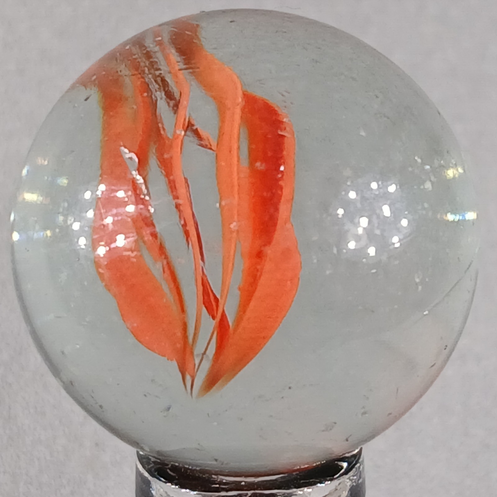 Large Vintage Imported Cat’s Eye Marble .99 Inches Near-Mint Condition