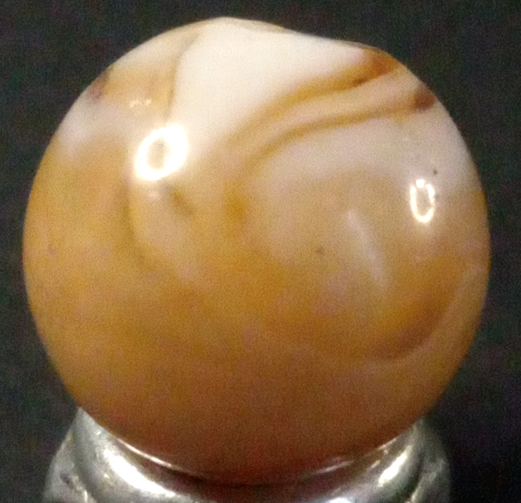 Vintage MF Christensen 9-Tail Honey Slag Marble .60″ Near Mint Condition 126240