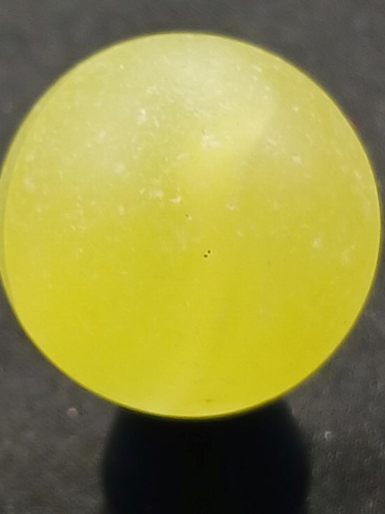 Vitro Agate Frosted .86″ 4 Leaf Cat Yellow Shooter N Mint Serious Marble A265