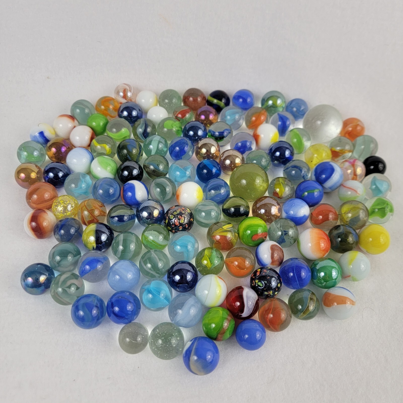 Vintage Glass Marbles Mixed Lot Multicolor 1/2″ Collectible