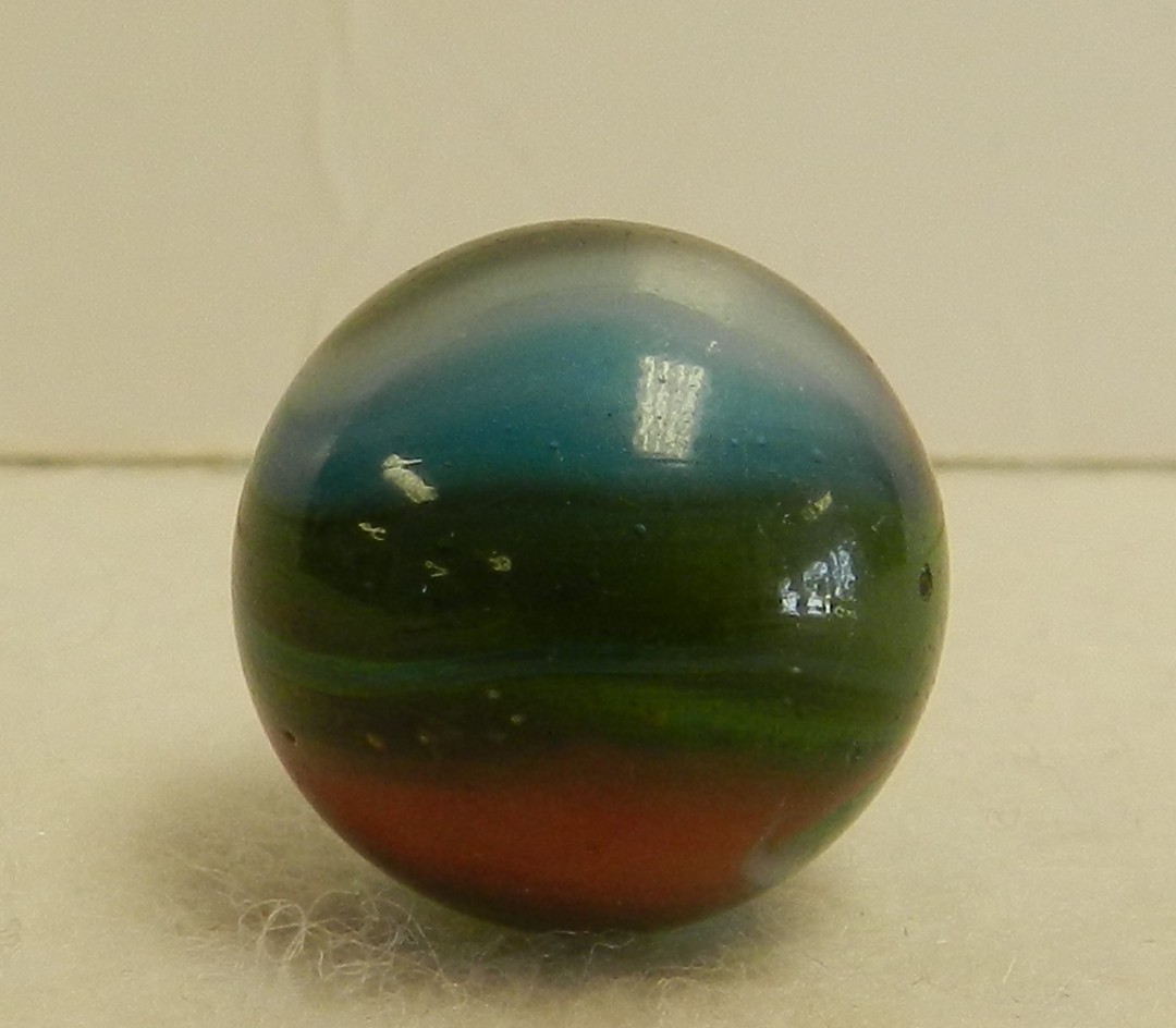 #21024m Vintage Peltier Glass Swirl Marble .69 Inches *Near Mint*