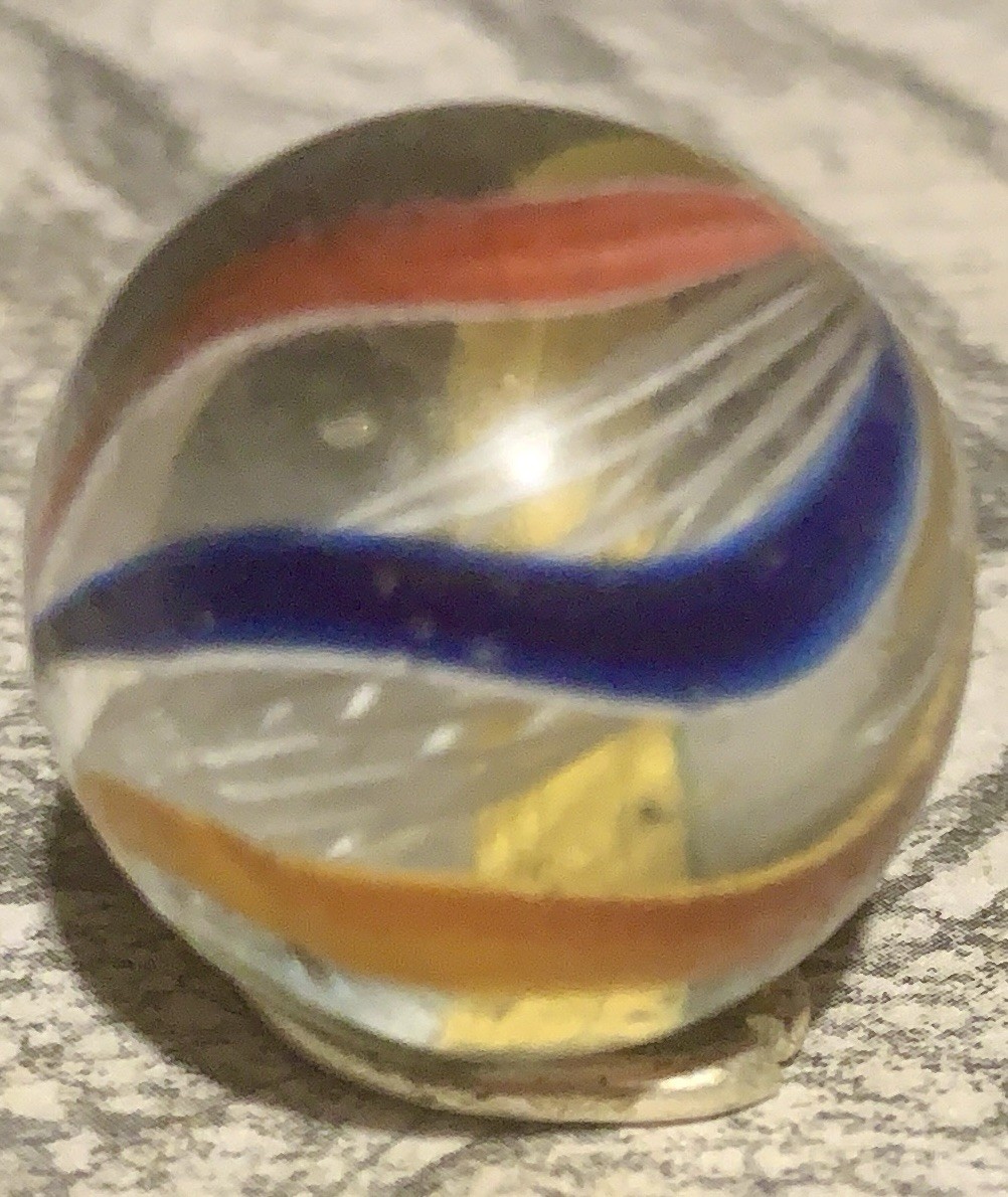 Antique German Swirl Marble, Produced between 1860 and 1920. 7/8”