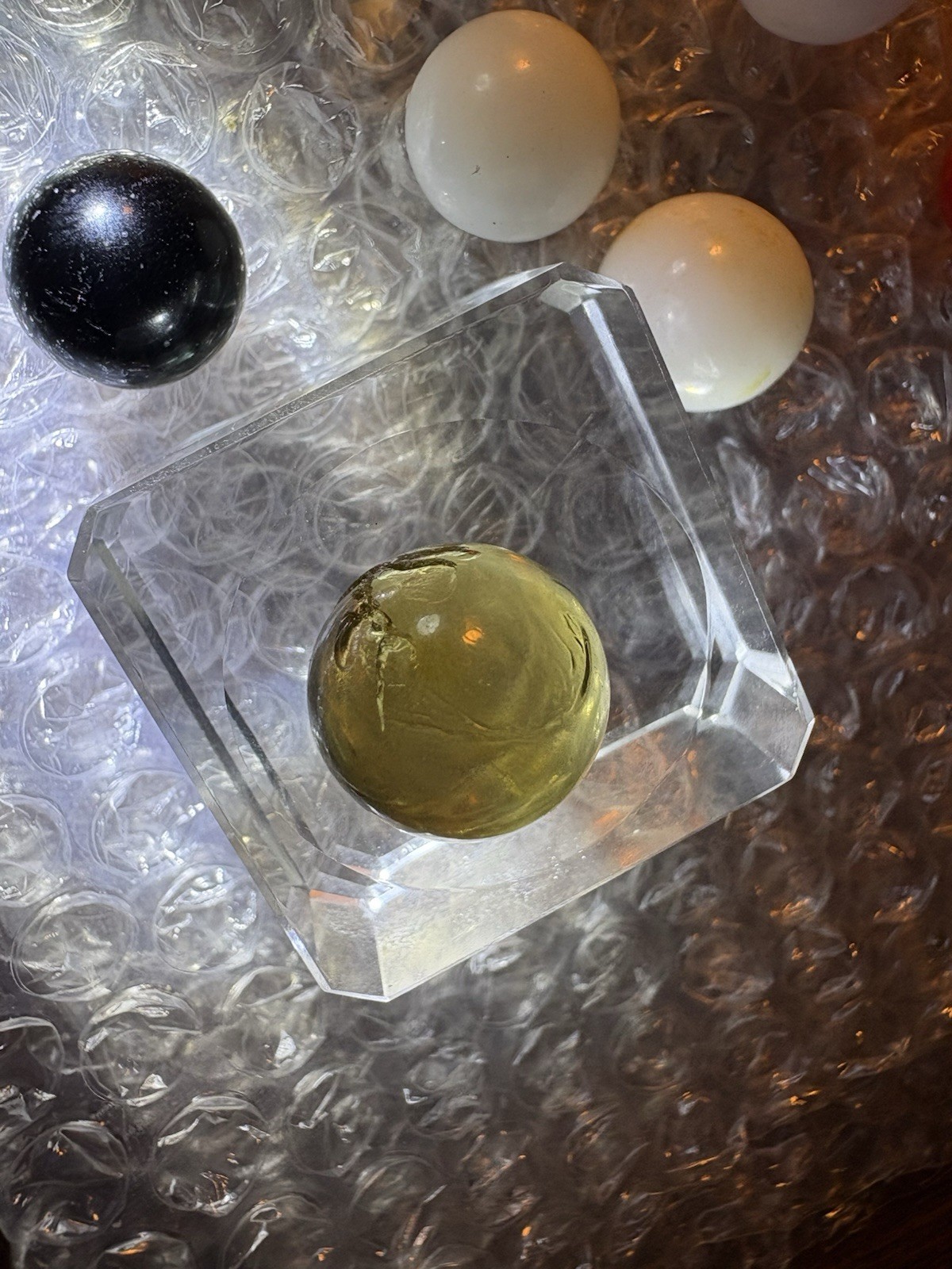 Vintage a lot of 9 marbles, Opaque, Clearies, Sea Foam Frosted, Misc. 1920s-30s