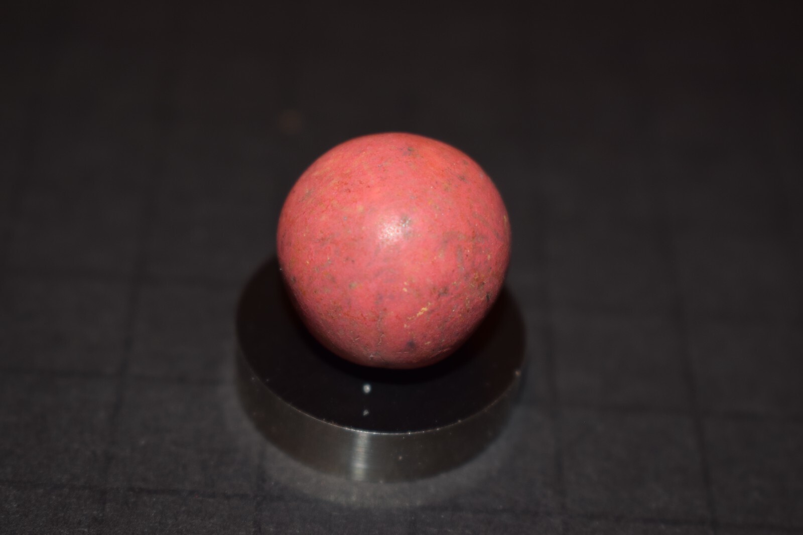 Antique Toy Handmade Fired Clay Brick Marble Shooter Size .765″=49/64″=19.5mm