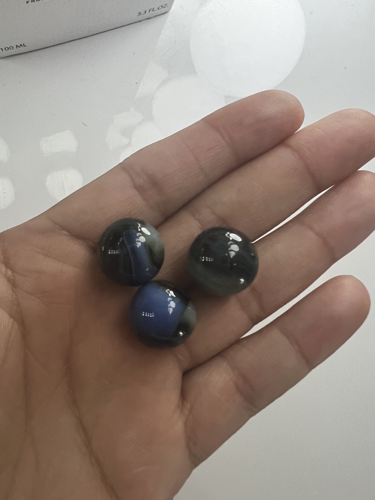 Glass Marbles Vintage Mixed Lot Sizes 19 Total