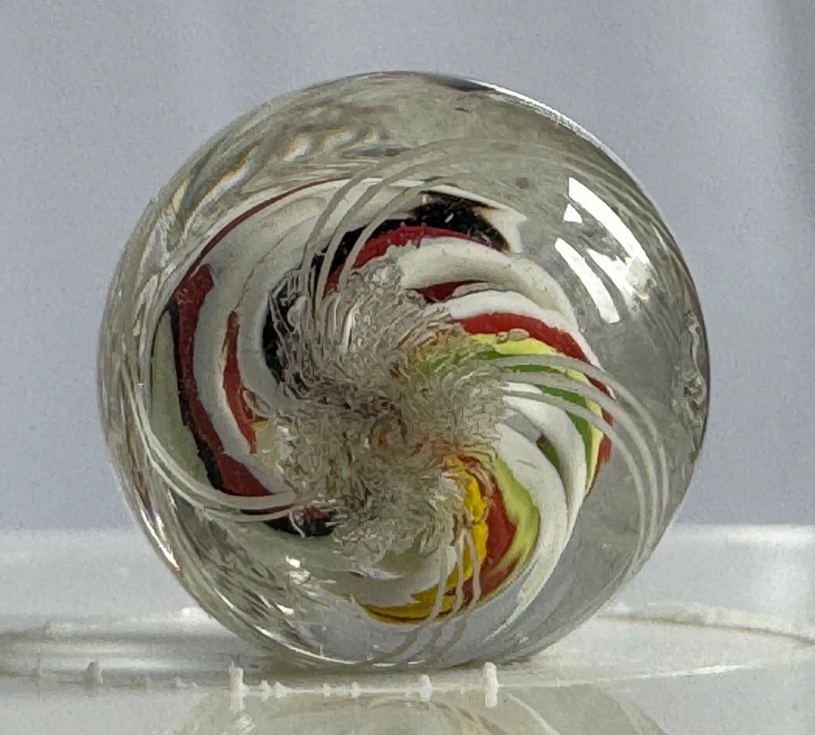 Unusual Coloured 4 Ribbon Divided Core Marble 18mm (23/32”)