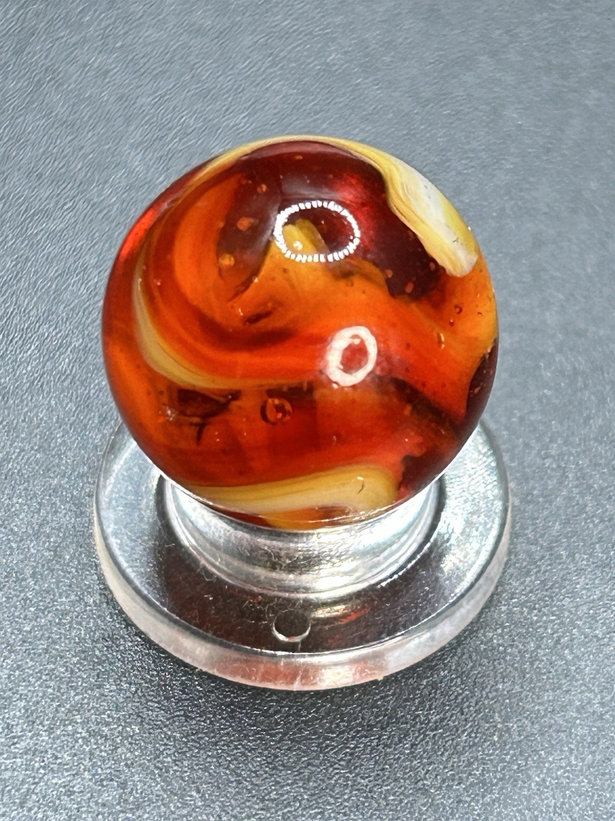Vintage Champion Furnace Swirl Marble UV Reactive Swirl Marble 0.669”