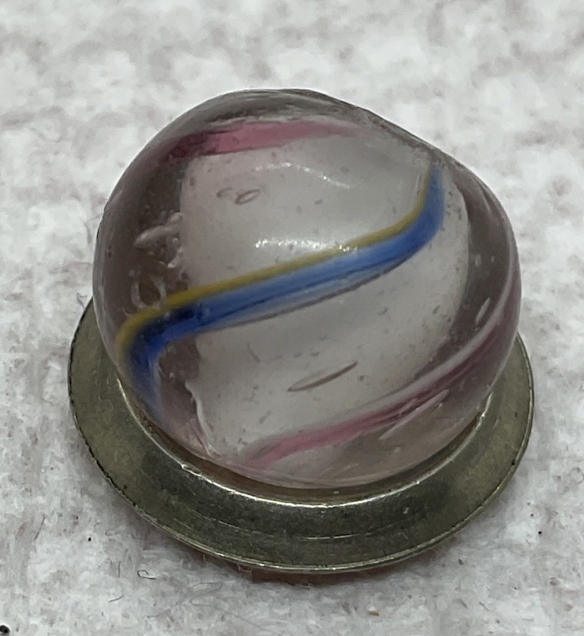 A German Handmade Pee Wee Solid Core Marble. Measures .48” Near Mint + Condition