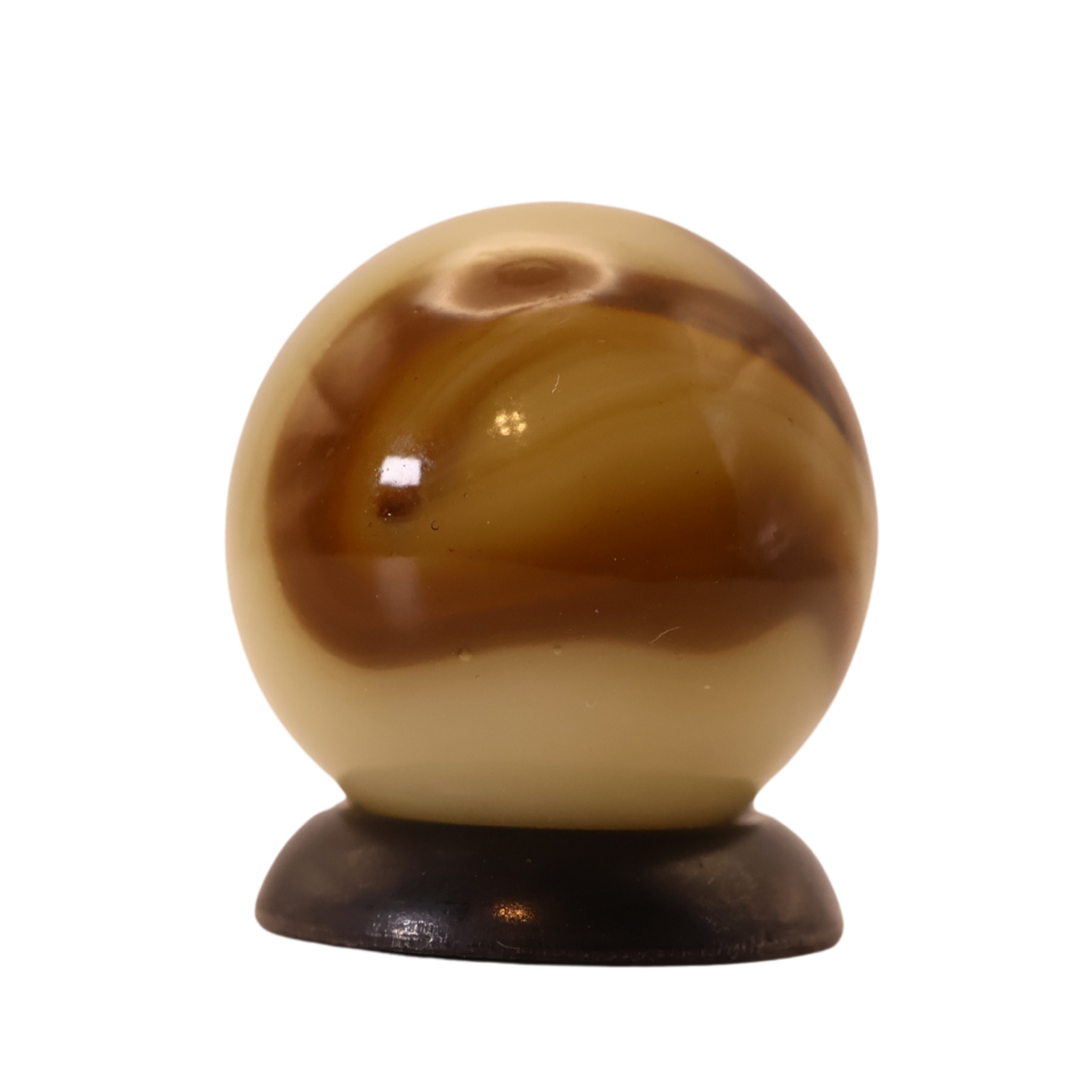 5/8″ Swirl Marble w/drizzle tan & brown NM+