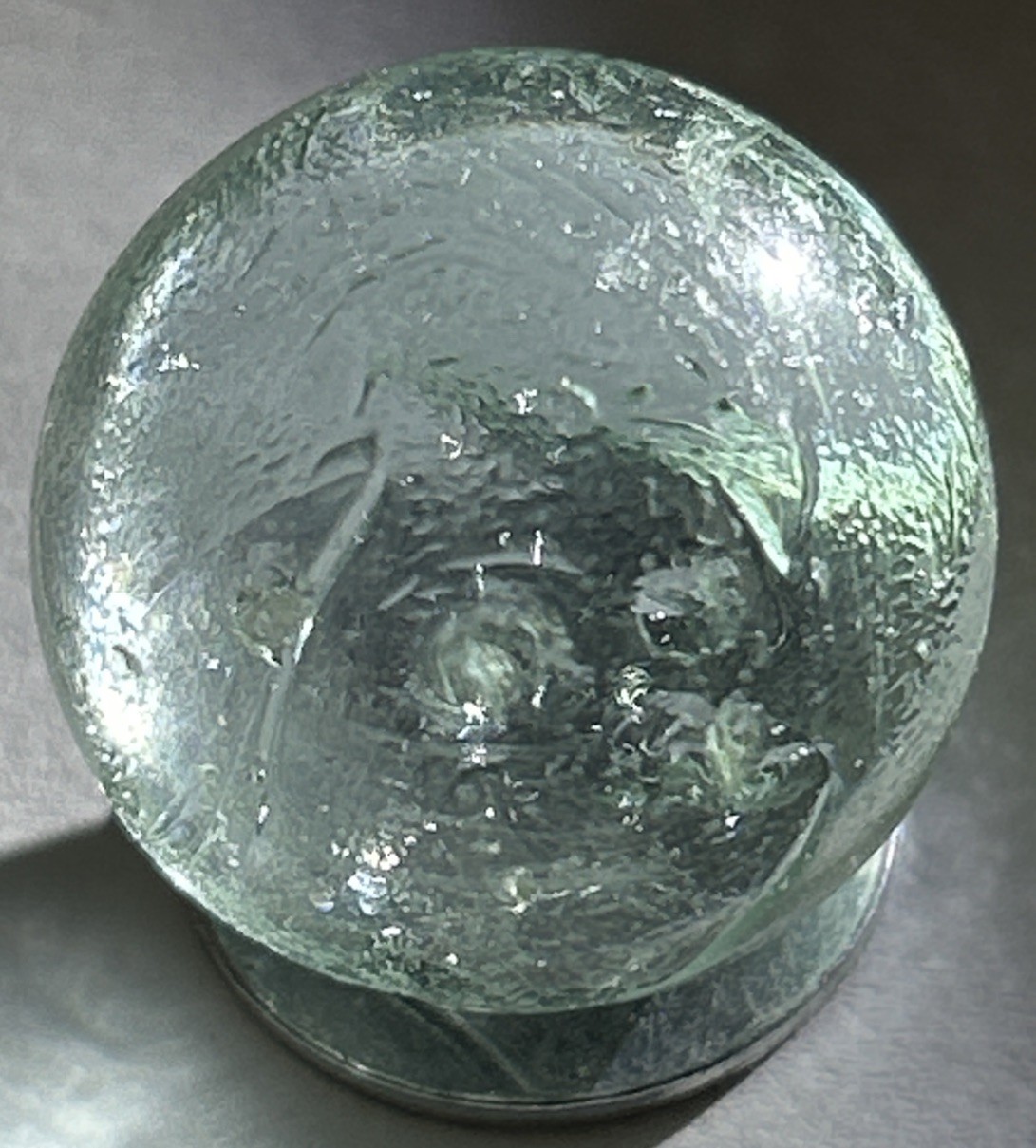BB Marbles: Leighton Ground Pontil Transition . (B494) 20mm .80”