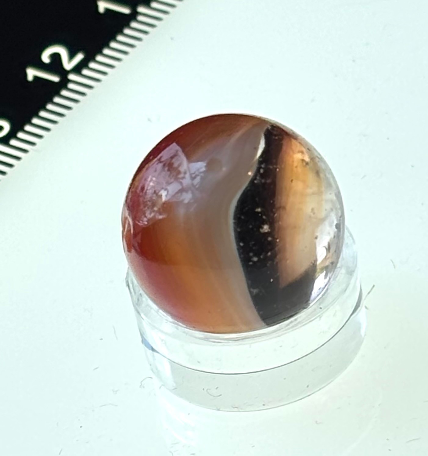 VTG Glass Marble Maybe Master Tiger Eye? Approx. .62″ Very Chipped! #21 As Is