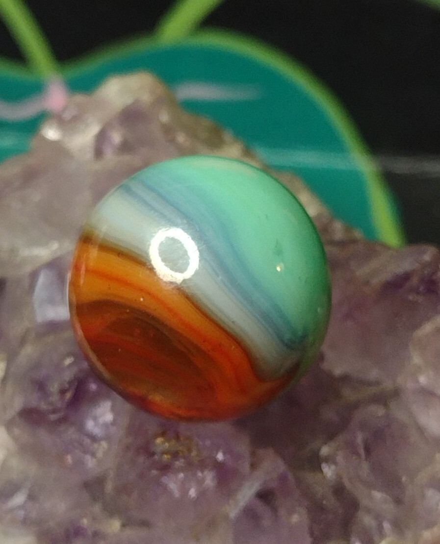 NM UV 5 Color 🦜 Vitro Glass Tri-Lite Trilite Elite ? Vintage Marbles .64″