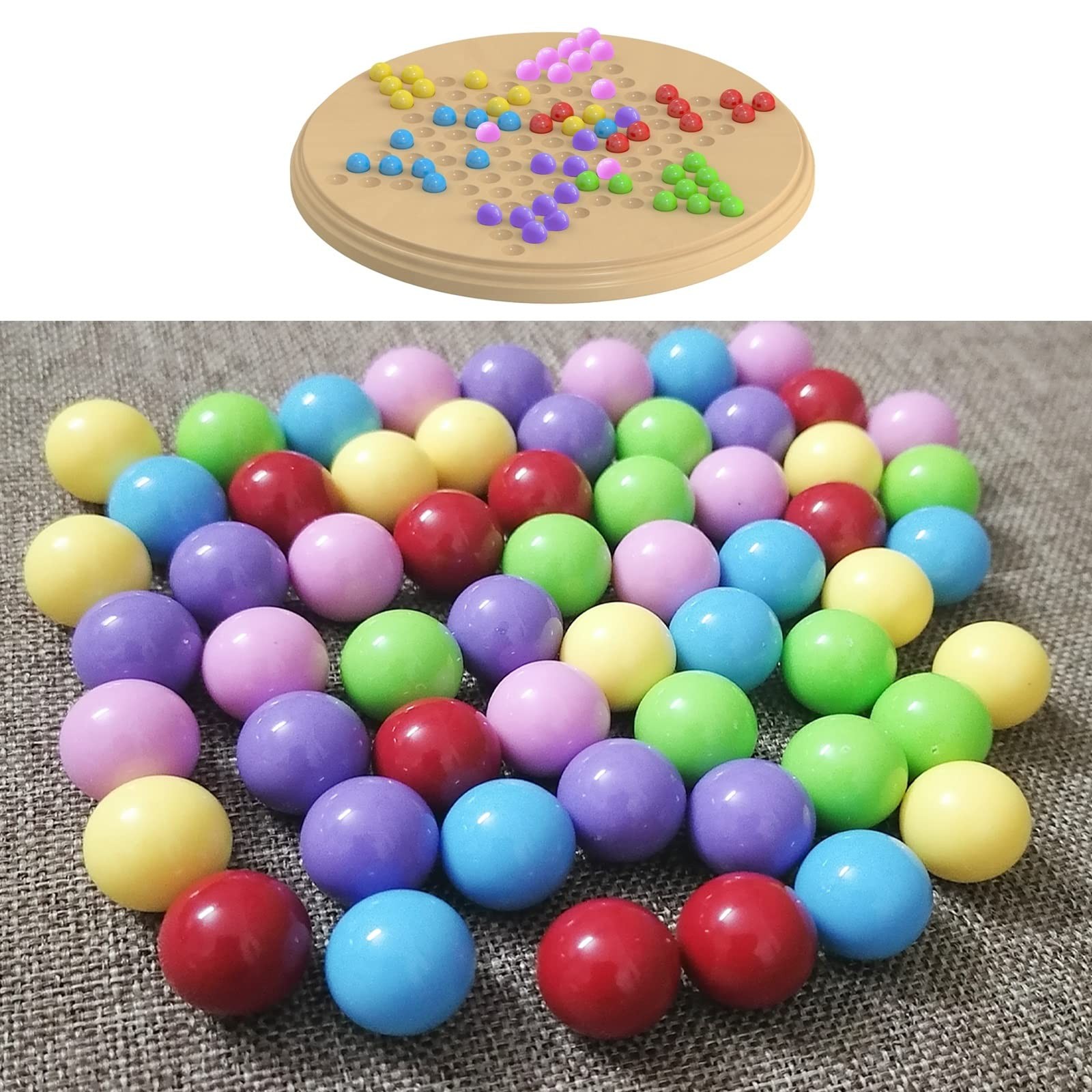 90 PCS Game Marbles Balls, 9/16 inch(14mm) Plastic Balls for Chinese Checkers…