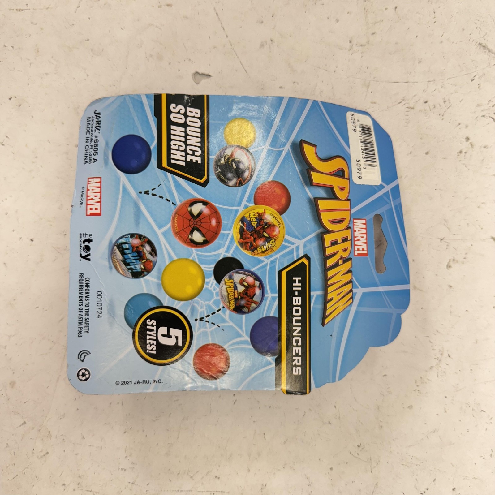 Marvel Spider-Man Hi-Bouncers 5 Pack Bounce Balls Kids Toy New Big Bounce 3+