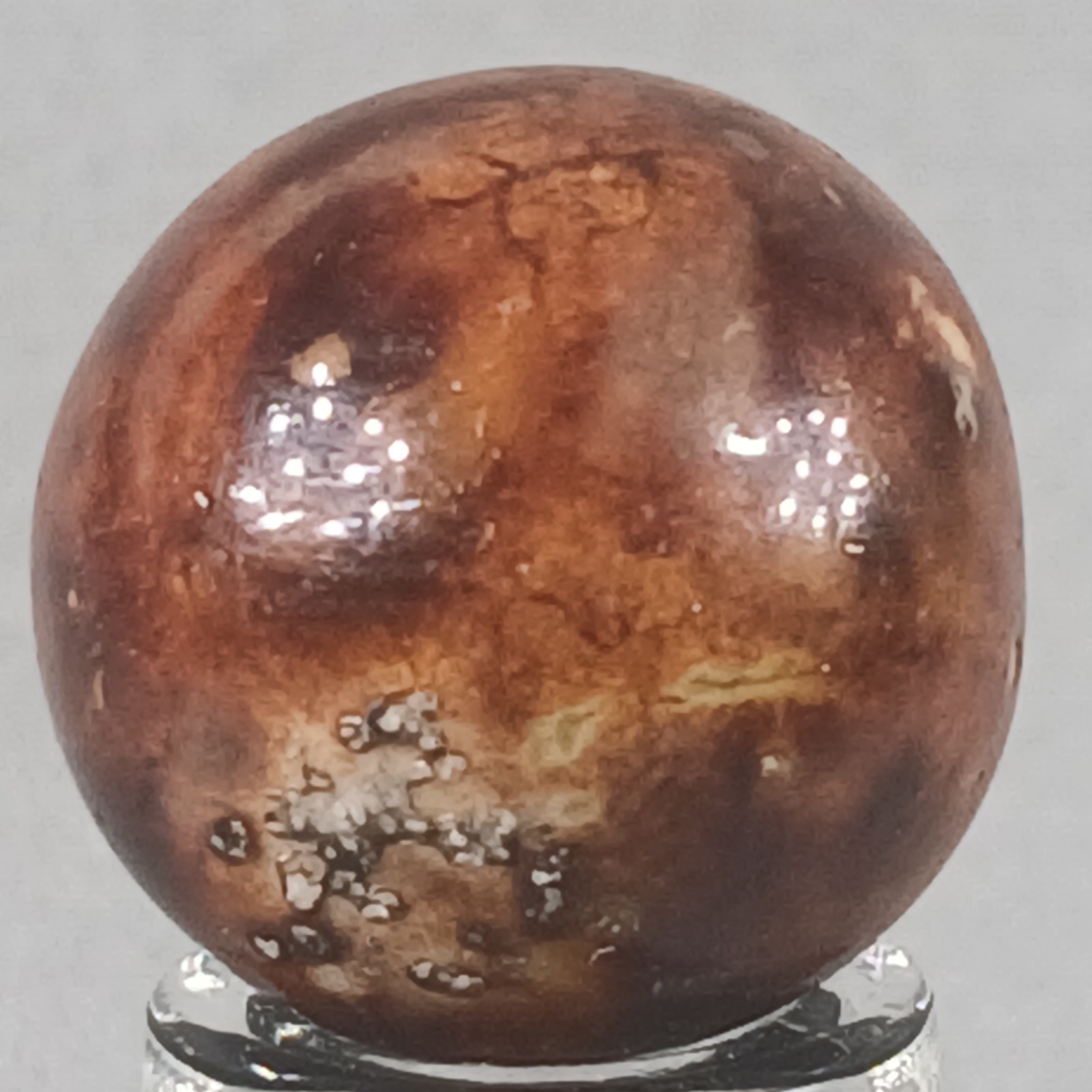 Vintage Brown Bennington Clay Marble .65 Inches Near-Mint Condition