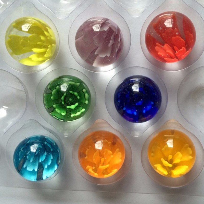 25mm Glass Beads Marbles Decorative Glass Balls DIY Decoration Kids Toy Game