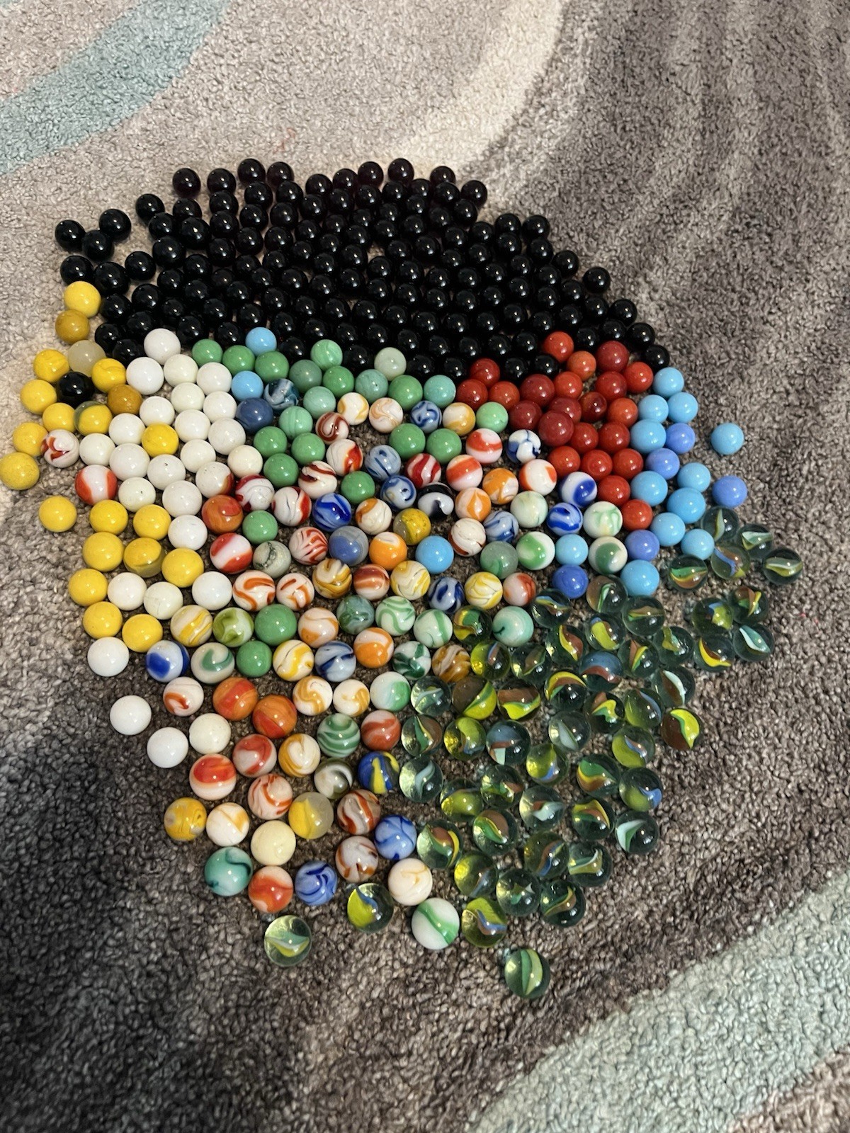 Vintage Marbles 350 Lot Dif Sizes