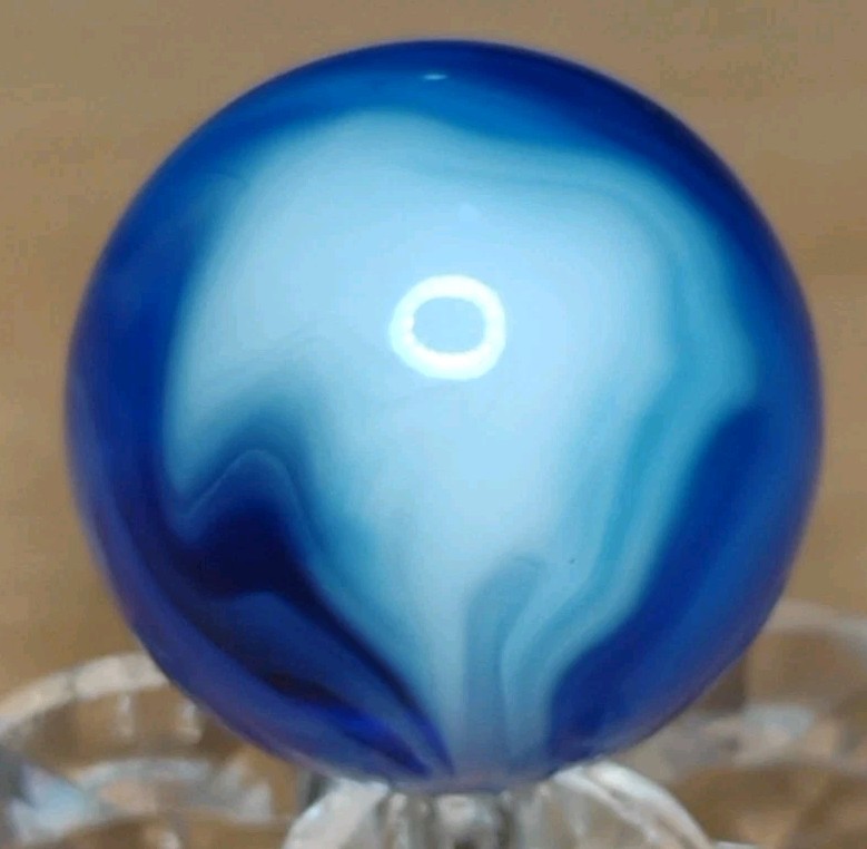 .67″ ANTIQUE/VINTAGE MARBLES -BLUE SLAG🔥RARE HTF MINT-
