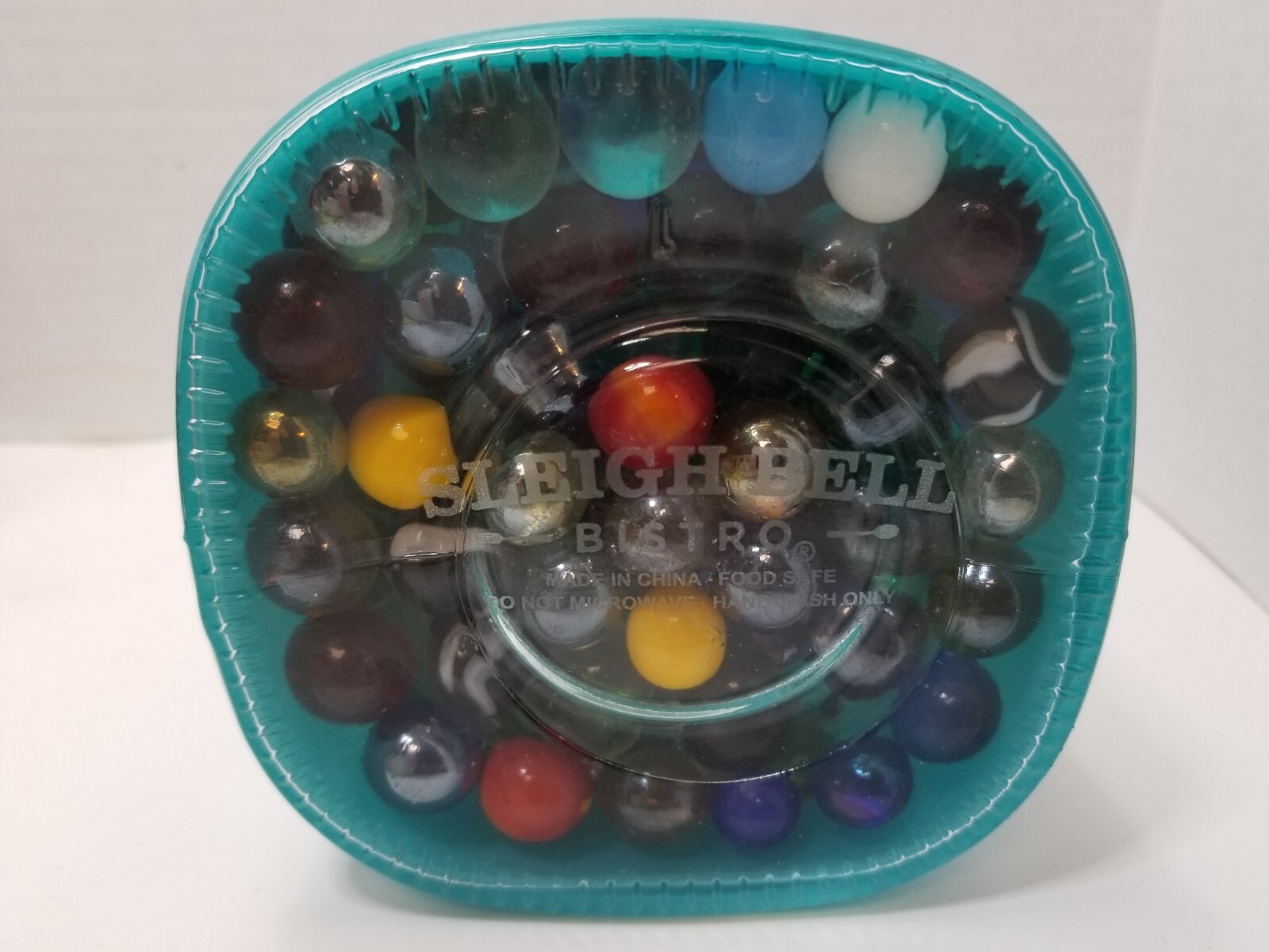 Marble Storage Display Container Glass Gumball Machine Theme Blue 8″ Tall