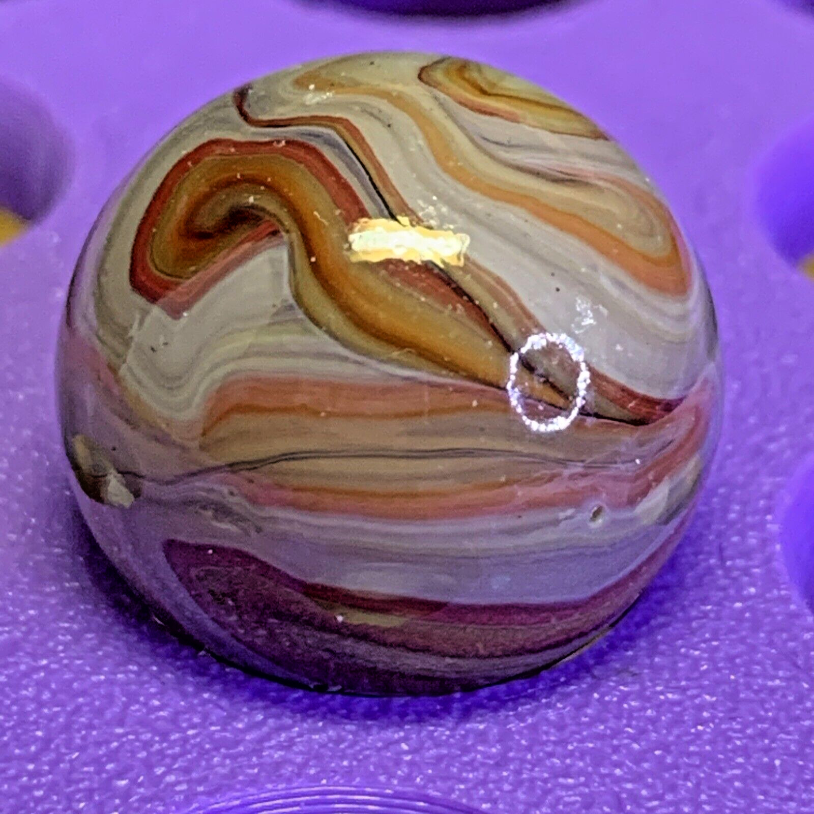 DAS/JABO/WV FLAME LIKE RIBBONS SWIRLS SEAMED SHOOTER .74″ 9B/74