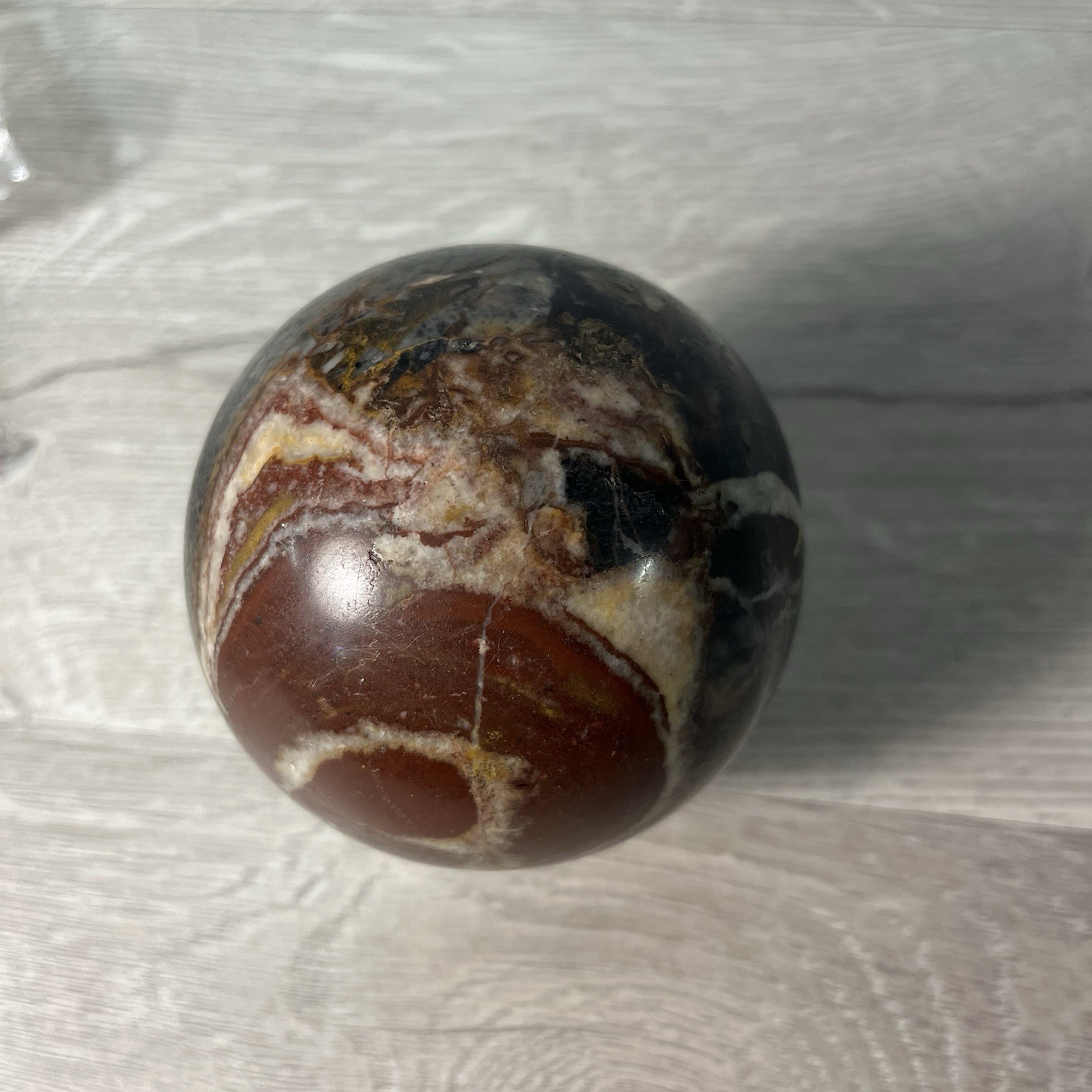 3.4″ Marble Ball Sphere Black, Red, White