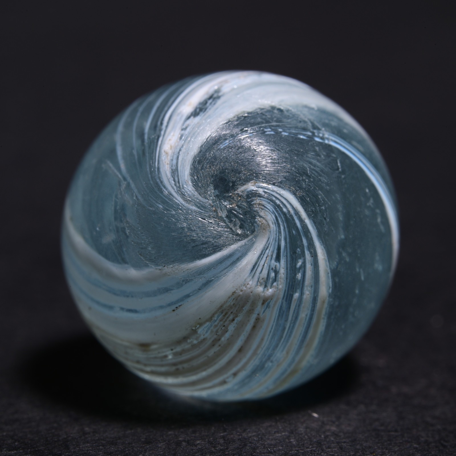 Indian Marble German Handmade Antique Clear & Ice White 14.4mm 9/16”