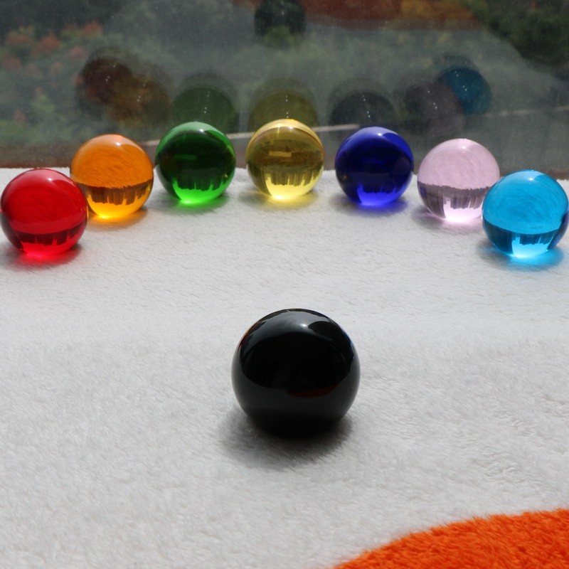 40mm 50mm Crystal Glass Ball Glass Beads Marbles Decorative Sphere Colorful
