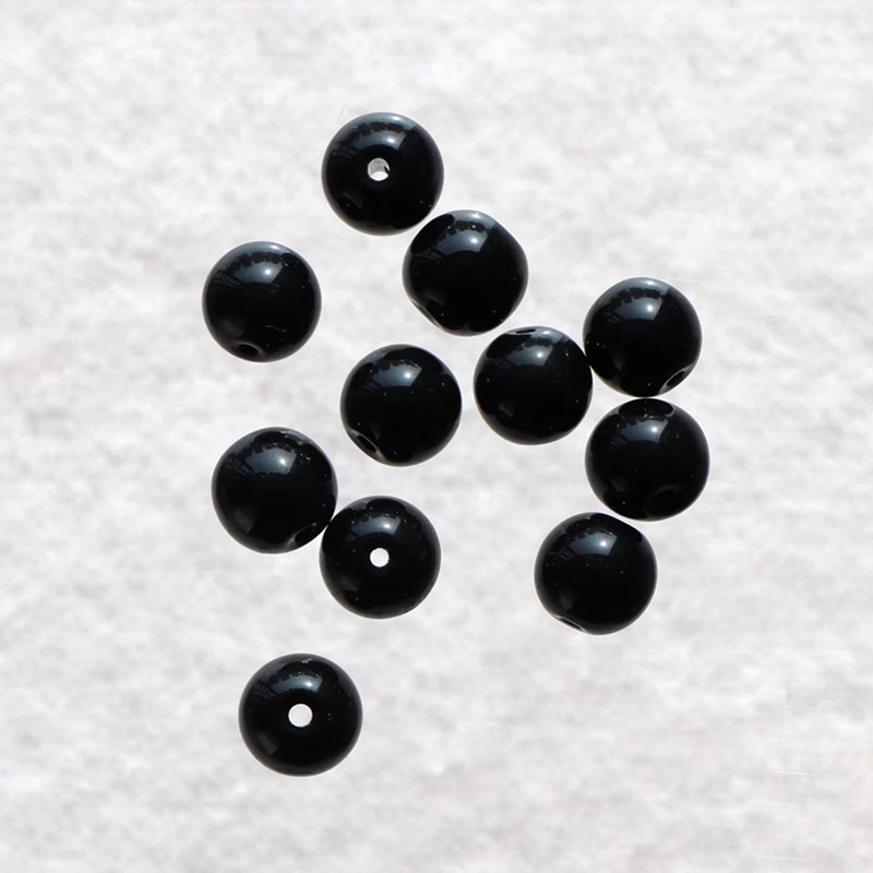 1mm-100mm Pure Black Crystal Glass Ball Beads Marble Craft Ornament Doll Eyeball