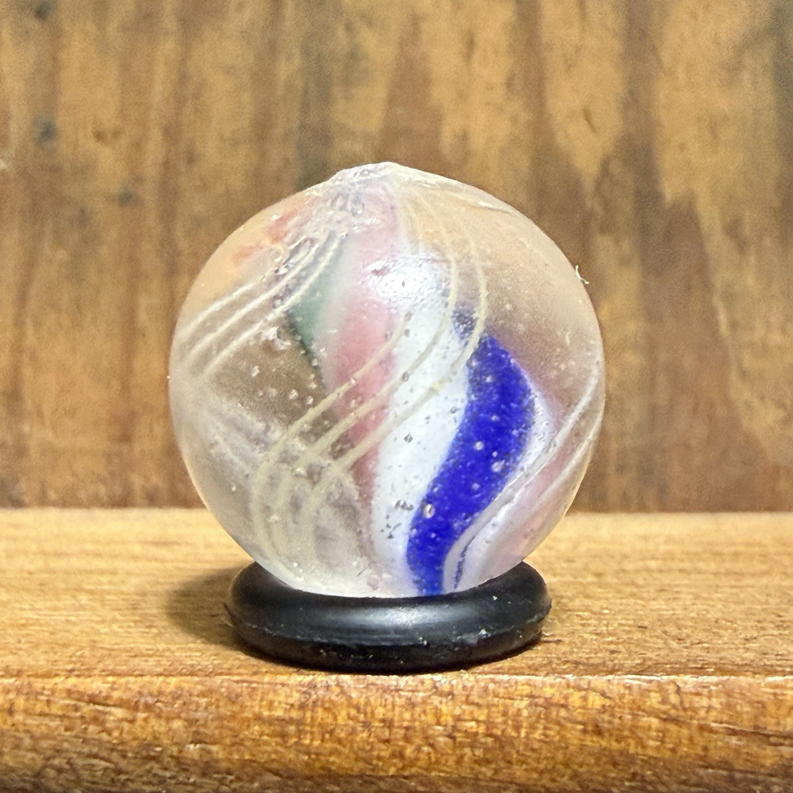 Antique Herman Handmade Solid Core Swirl Marble 17/32” Near Mint | 290