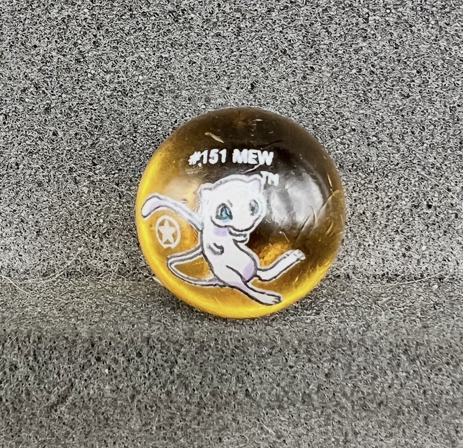 RARE ToyBiz 1st Edition Star Mew Pokemon Marble (Not The Promo)