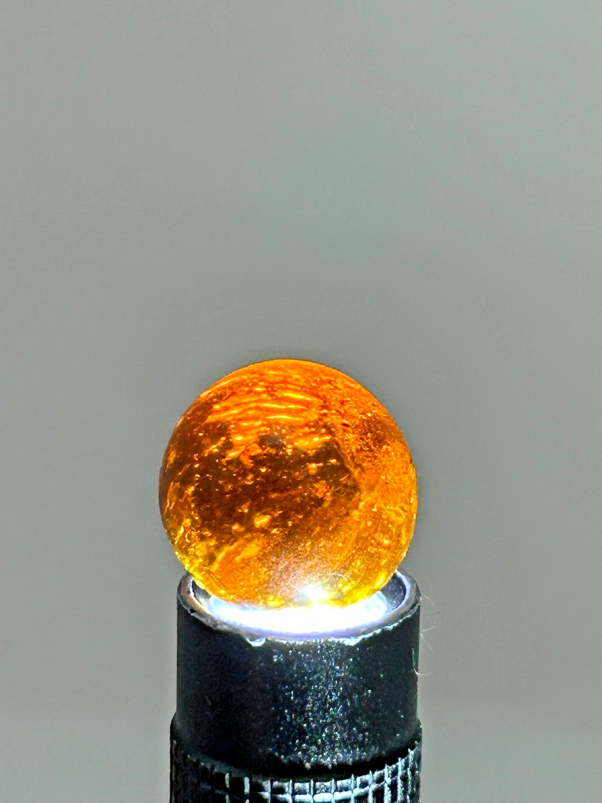 Rare Color Antique German Handmade Red Mica Marble 73/128″ Mint M29