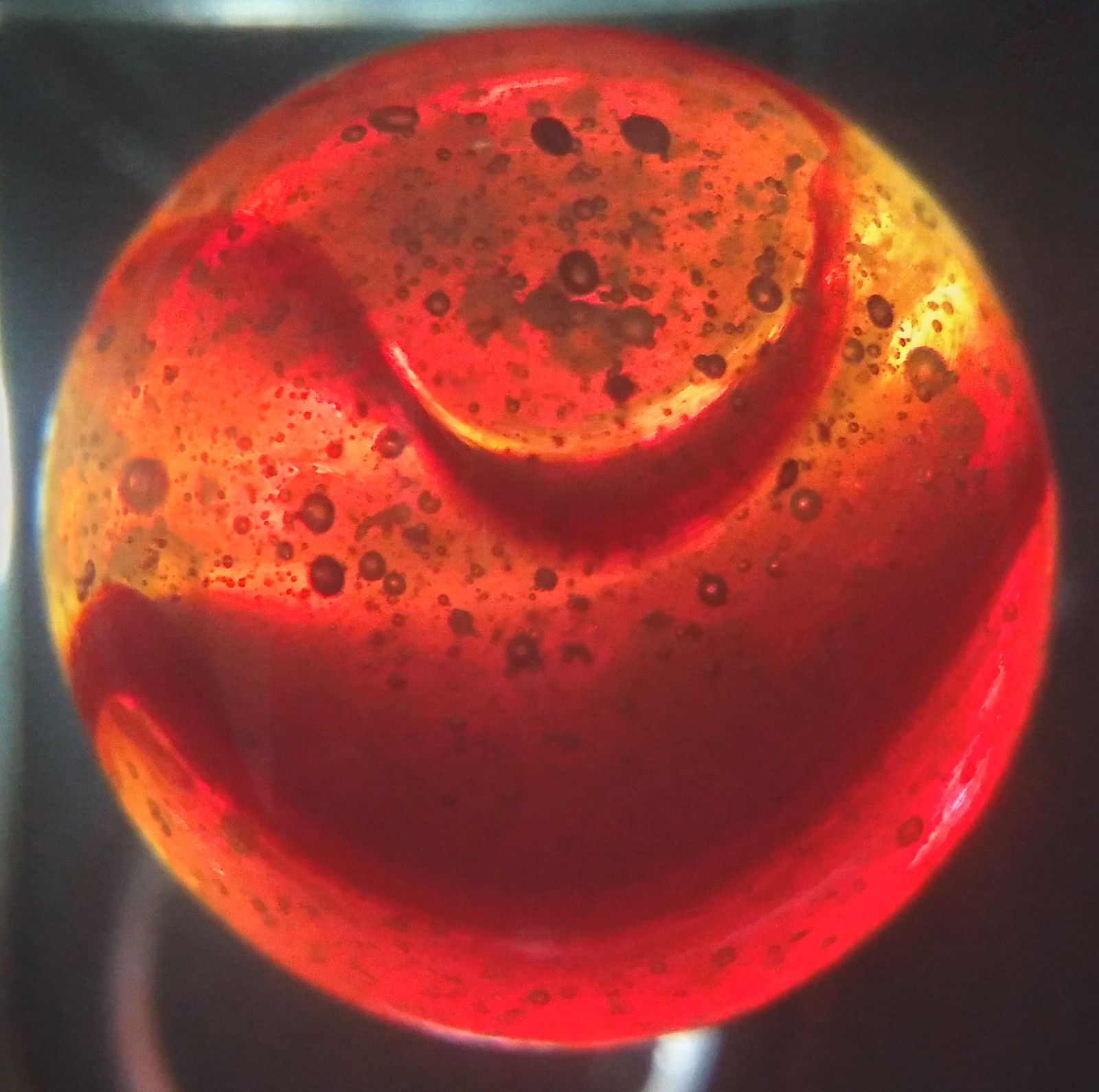 Vintage marbles .59 Antique Peltier NLR Kokomo Opal Rainbo