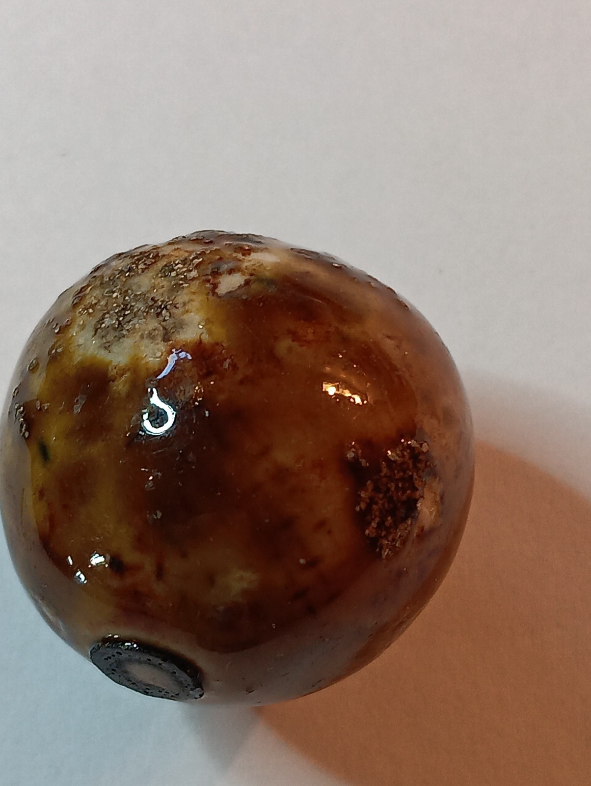 Clay Marble Vintage Bennington. 1.15 Inch. Really Nice Shape, Good Looking