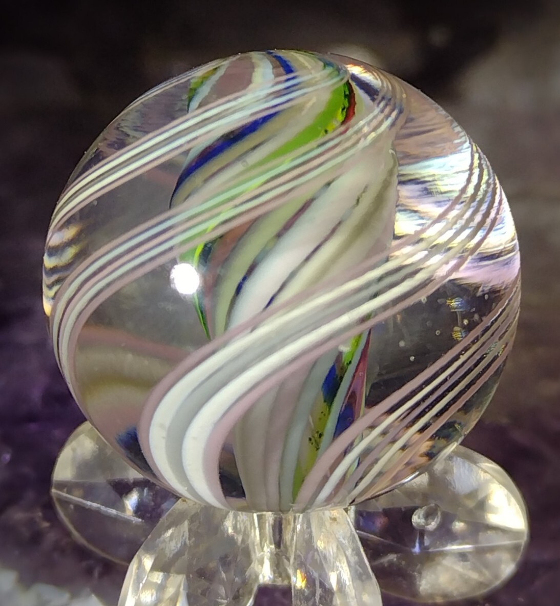.89″ JODY FINE – BEAUTIFUL ART MARBLES -DIVIDED CORE W/ AV. NM+ LOOK
