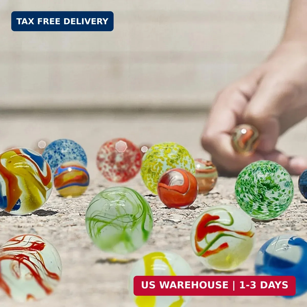 Large Glass Marbles for Decoration 35mm 10pcs Assorted Colour Marble Game Learni
