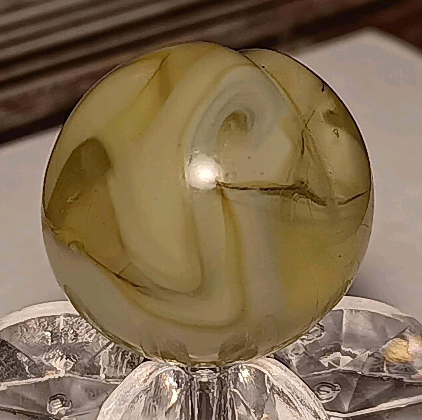 Antique Christensen Agate CAC “Snotty” Marble. .64″ Mint(-) Uv. Or Ravenswood