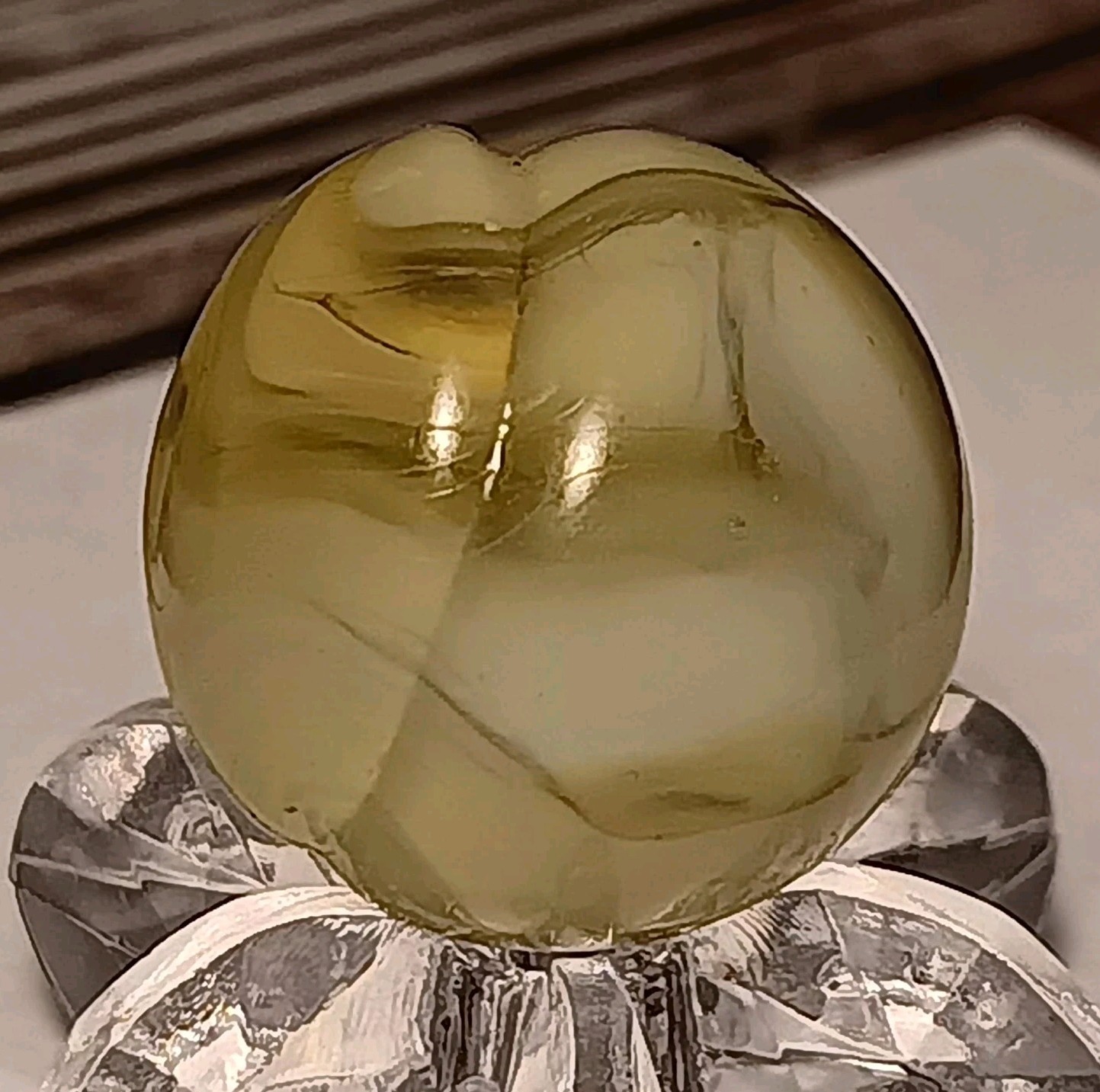Antique Christensen Agate CAC “Snotty” Marble. .64″ Mint(-) Uv. Or Ravenswood