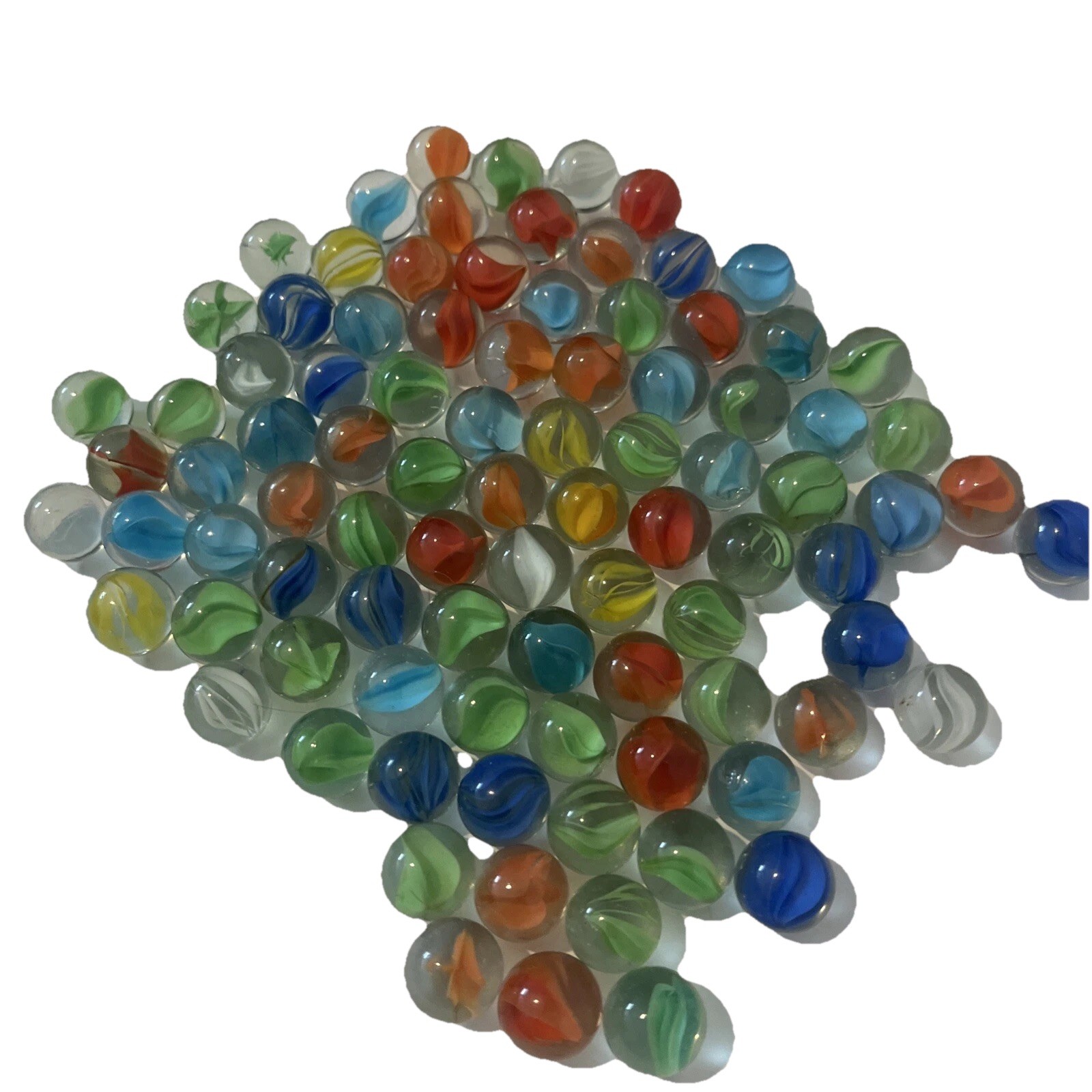Marbles Random Cat Confetti Sling Glass Swirl Vitro Agate Milk Pebbles 124 count