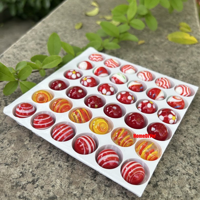 16-18mm Colorful Glass Marbles Kids’ Gifts Toys Games Craft DIY Decorative Balls