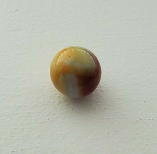 MINT 5 VINTAGE BEAUTIFUL WHITE MULTICOLOR SWIRL MARBLES 1970S & 1980S