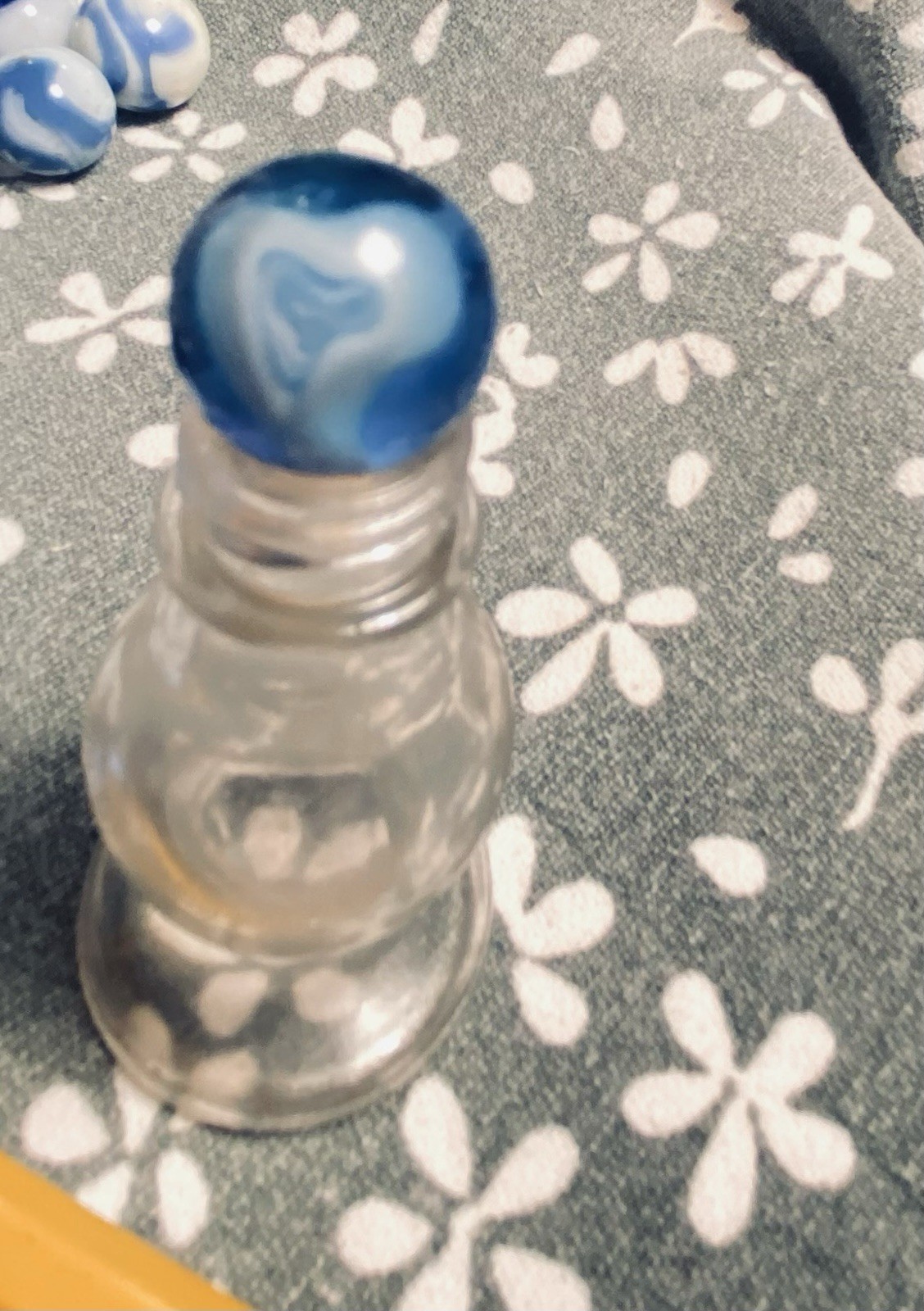 Blue And White Swirl Marble/Heart