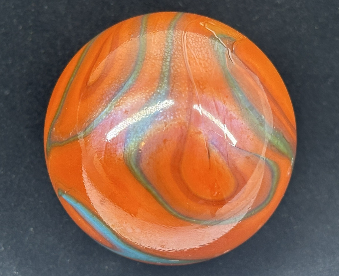 TOE BREAKER 50mm (2″) VALKYRIE (aka Seahorse) Marbles glass ball HUGE Swirl